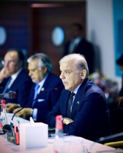 Prime Minister Muhammad Shehbaz Sharif addresses a delegation of prominent Pakistani Businessmen and investors.