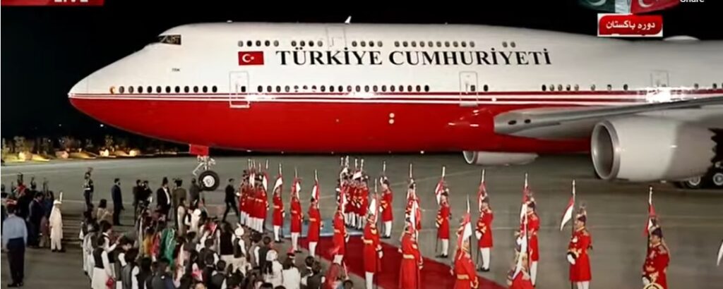 Turkish President Erdogan arrives to warm welcome on a two-day visit