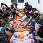 People attending iftar at Masjid near Ghouri VIP in the Federal Capital