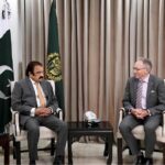 Federal Minister for Inter-Provincial Coordination Rana Sanaullah and Australian High Commissioner Neil Hawkins discuss bilateral relations and mutual cooperation
