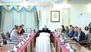 Prime Minister Muhammad Shehbaz Sharif chairs a review meeting regarding the polio eradication campaign.