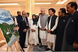 Ambassador Faisal Niaz Tirmizi, Pakistan's Envoy to the UAE inaugurates an art exhibition celebrating Pakistan's rich cultural heritage and artistic diversity hosted by Bahi Ajman Palace Hotel in Ajman