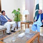 Federal Minister for Kashmir Affairs, Gilgit Baltistan, States and Frontier Regions Engineer Ameer Maqam calls on Prime Minister Muhammad Shehbaz Sharif