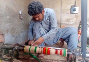 Artisan busy his routine work at his workplace Tangowali.