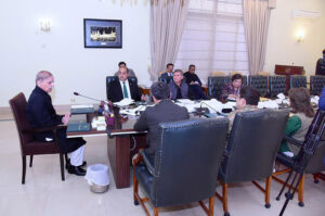 Prime Minister Muhammad Shehbaz Sharif chairs a review meeting on the matters related to Power Division.