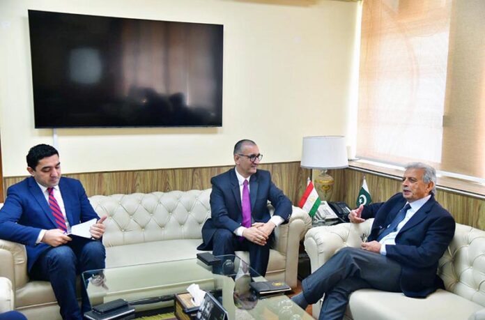 Federal Minister for National Food Security and Research Rana Tanveer Hussain's meeting with Ambassador of Tajikistan to enhance cooperation, trade and connectivity