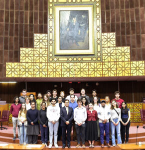 Speaker National Assembly Sardar Ayaz Sadiq in a meeting with members delegates from Harvard University United States of America at Parliament House.