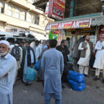 People waiting for Bus at Pirwadhai Bus Terminal leaving for their hometowns to celebrate Eid ul Fitr with their loved ones