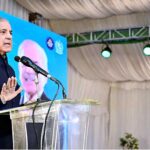 Prime Minister Muhammad Shehbaz Sharif addressing the site-review ceremony of Danish University of Emerging Sciences