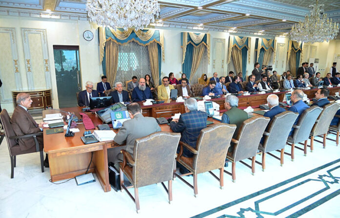 Prime Minister Muhammad Shehbaz Sharif chairs the Federal Cabinet Meeting