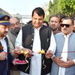 Federal Minister for Kashmir and Gilgit-Baltistan Affairs and SAFRON Engineer Amir Muqam is inaugurating Jaffar Express in Railway Station, Peshawar