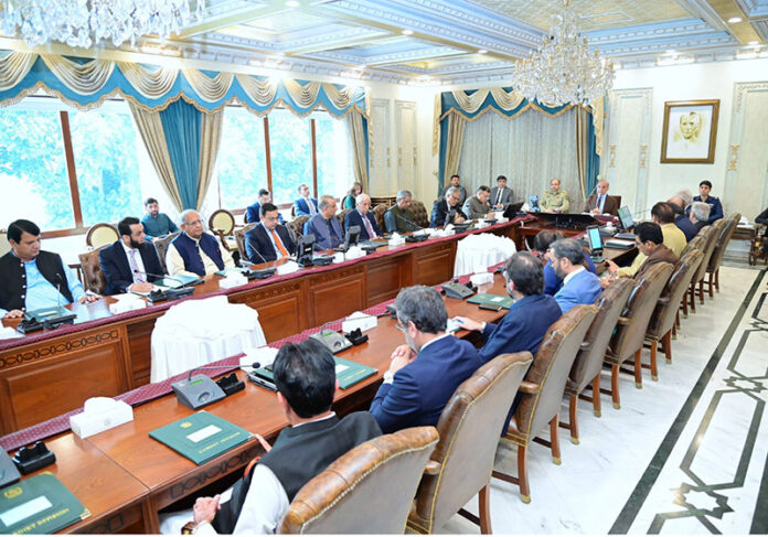 Prime Minister Muhammad Shehbaz Sharif chairs the Federal Cabinet Meeting