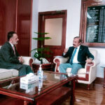 Federal Minister Parliamentary Affairs Dr. Tariq Fazal Ch meeting with Turkish Ambassador to Pakistan Dr. Irfan Neziroglu in his office