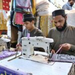Eid Preparations in Full Swing as Tailors at Gora Bazar work tirelessly, doubling their efforts to meet the festive demand for new clothes ahead of Eid ul-Fitr