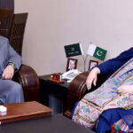 Chairperson Benazir Income Support Programme (BISP), Senator Rubina Khalid discussing the various pro-poor activities, in a meeting with Managing Director Pakistan Bait-ul-Mal (PBM), Senator Capt. Shaheen Khalid Butt at PBM Head Office