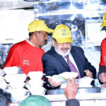 Managing Director Pakistan Bait-ul-Mal (PBM), Senator Capt. Shaheen Khalid Butt distributing Iftaar Boxes among the beneficiaries