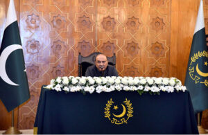 President Asif Ali Zardari addressing an Iftar Dinner ceremony hosted by him for the orphaned children under the care of Pakistan Orphan Care Forum, at Aiwan-e-Sadr