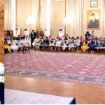 President Asif Ali Zardari addressing an Iftar Dinner ceremony hosted by him for the orphaned children under the care of Pakistan Orphan Care Forum, at Aiwan-e-Sadr