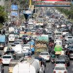 Commuters face massive traffic jam on Shahra-i-Faisal and connecting roads