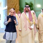 Governor of Makkah H.R.H. Prince Salman bin Sultan al-Saud welcomes Prime Minister Muhammad Shehbaz Sharif
