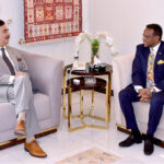 Chairman Senate, Syed Yousuf Raza Gillani in a meeting with Ethiopian Ambassador to Pakistan, Dr. Jemal Bekar Abdula at his residence