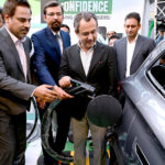 Federal Minister for Energy (Power Division) Sardar Awais Ahmad Khan Leghari inaugurates the GO green Avenue the future of sustainable Mobility Pakistan first 120KW -240KW Fast Charging station under the initiative of the Ministry of Energy
