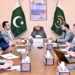 President Asif Ali Zardari chairing a meeting on the law and order situation in Balochistan