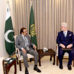 Political and Public Affairs Advisor to the Prime Minister, Rana Sanaullah Khan, meets with the Political Counsellor of the US Embassy, Zach Harkinrider