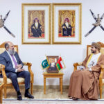 Federal Minister for Commerce, Jam Kamal Khan and Oman’s Minister of Commerce, Industry & Investment Promotion, Qais Al Yousif, Discussing Trade and Investment Cooperation–Muscat