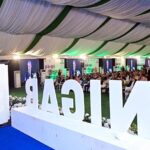 Prime Minister Muhammad Shehbaz Sharif addresses the inaugural ceremony for the Aeroponics Technology Complex for Potato Seed Production at National Agricultural Research Center