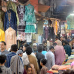 People throng shopping at Bohri Bazar ahead of Eid-ul-Fitr