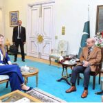 High Commissioner of the United Kingdom Ms. Jane Marriott, paid a courtesy call on the Prime Minister Shehbaz Sharif at Prime Minister House