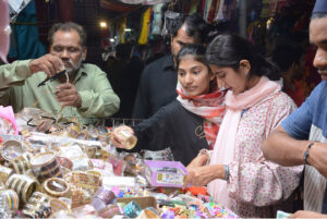 People throng shopping at Bohri Bazar ahead of Eid-ul-Fitr