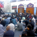 Allama Amjad Raza Jauhari Son of Late Religious Scholar Allama Talib Jauhari addressing the Majlis Shabe Zarbat Hazrat Imam Ali, (AS) at Imam Bargah Shuhada-e-Karbala Incholi
