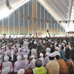 A large number of people offer Friday prayer in Faisal Mosque in the holy fasting month of Ramadan in the federal capital