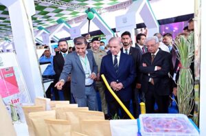 Prime Minister Muhammad Shehbaz Sharif receives briefing regarding the Aeroponics Technology Complex for Potato Seed Production at National Agricultural Research Center