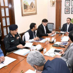 Chairman Pakistan People’s Party Bilawal Bhutto Zardari chairs a meeting for the development of agriculture in Sindh at the Sindh Chief Minister's House. Sindh Chief Minister Syed Murad Ali Shah, Senior Minister Sharjeel Memon, Agriculture Minister Sardar Muhammad Bakhsh Khan Mehar, MNA Syed Khursheed Shah, MPA Jamil Ahmed Soomro and others are also present in the meeting
