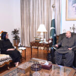 The Ambassador Designate of Pakistan to the Philippines, Dr Asima Rabbani, calls on President Asif Ali Zardari, at Aiwan-e-Sadr