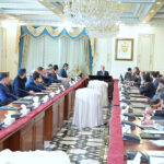 A delegation of leading Pakistani businessmen calls on Prime Minister Muhammad Shehbaz Sharif