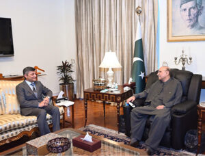 The Ambassador Designate of Pakistan to Switzerland, Dr Marghoob Saleem Butt, calls on President Asif Ali Zardari, at Aiwan-e-Sadr