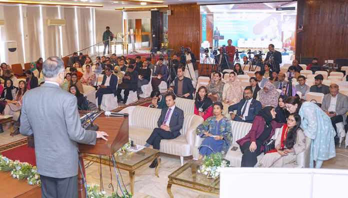 Federal Minister for Planning, Development and Special Initiatives, Ahsan Iqbal, highlights the crucial role of women's active participation in Pakistan's progress and economic stability during an International Women’s Day ceremony at MoPDSI