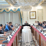 Prime Minister Muhammad Shehbaz Sharif meets with a delegation of renowned businessmen in Islamabad