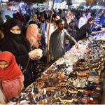 People busy shopping ahead of Eid-ul-Fitr at Bohri Bazar