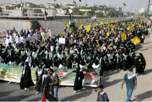 A large number of people participated in Al-Quds rally to express solidarity with the people of Palestine jumma Alvida last Friday of the Ramzan Mubarak at M.A Jinnah Road
