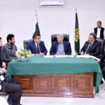 Minister for Law and Justice Senator Azam Nazeer Tarar in a meeting with a delegation of Lawyers from Islamabad High Court Bar Association