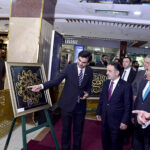 Visitors at Solo Calligraphy Exhibition by Wasil Shahid organized by Türkiye Embassy with collaboration of Yünüs Emrey Cultural Institute (Türkiye) Islamabad, MövenPick, İslamabad at Centaurus Mall