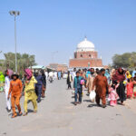 A large number of people visiting the shrine of Hazrat Bahauddin Zakariya on the 2nd Day of Eid ul Fitr celebrations