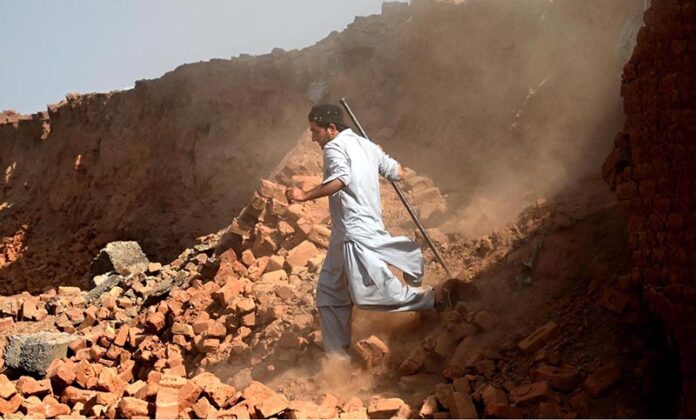 Laborer busy his routine work as the world marks 1st May as International Workers’ Day also known as Labour Day
