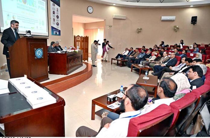 Chief Guest Prof. Dr. Osman Hassan, Pro-Rector Academics, NUST addressing during Third International Conference on Nanoscience and Nanotechnology-2025 organized by School of Chemical and Materials Engineering, NUST