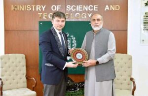 Ambassador of Kazakhstan meets Federal Minister Khalid Hussain Magsi to discuss strengthening ties in education, research and technology.